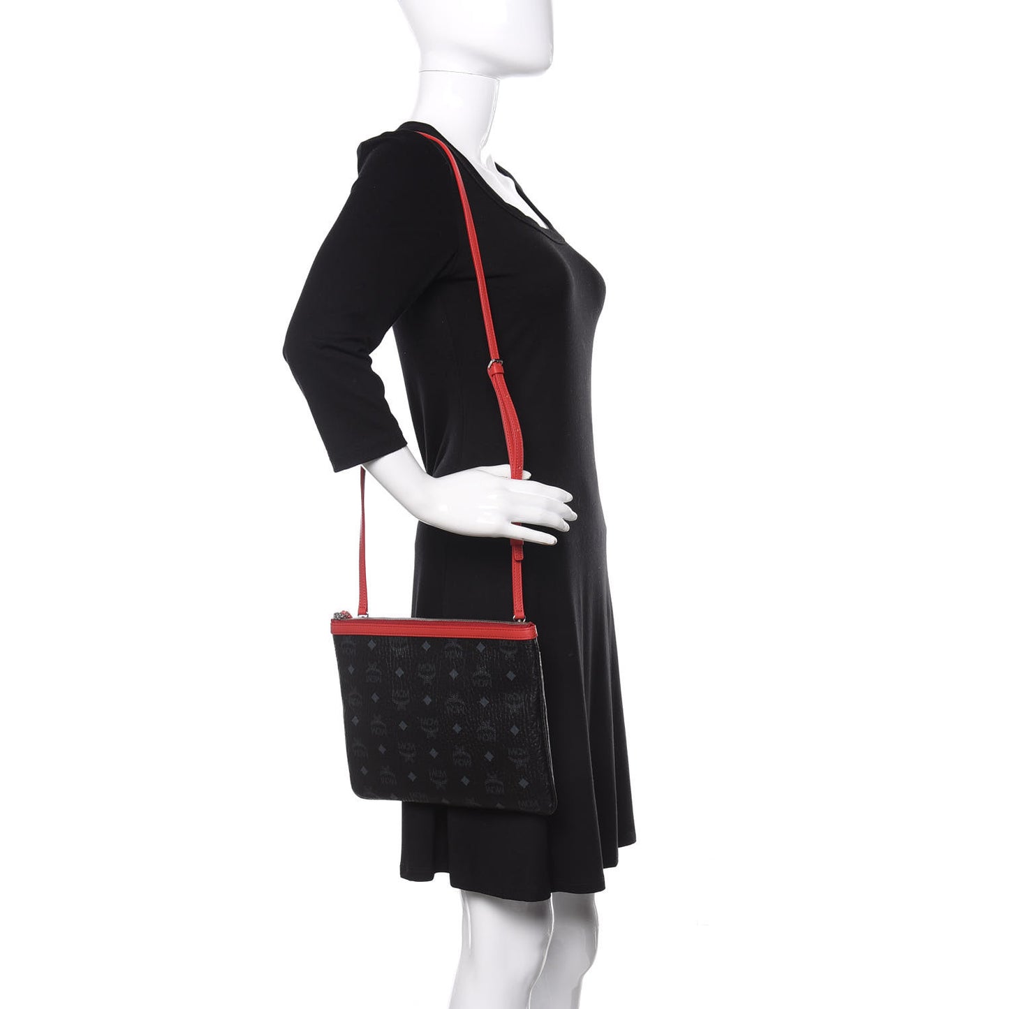 Visetos Crossbody Pouch Black Red
