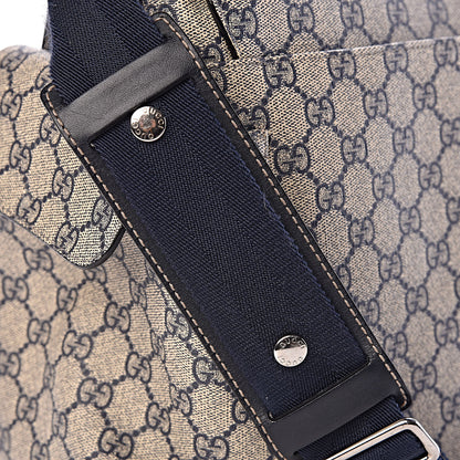 Gucci GG Plus Monogram Messenger Diaper Bag Navy 12 of 13