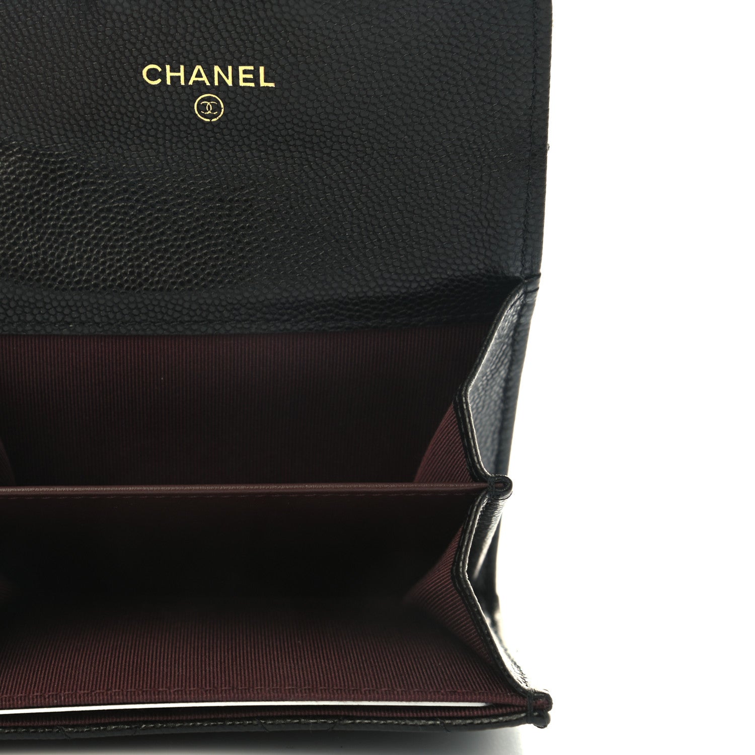 Chanel Caviar Quilted Flap Card Holder Chain Wristlet Black 5 of 8