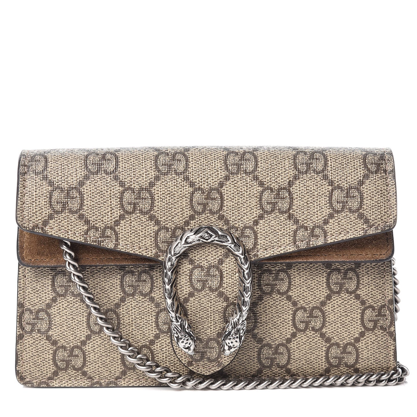 GG Supreme Monogram Super Mini Dionysus Shoulder Bag Taupe