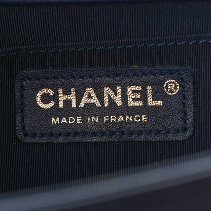 Chanel Caviar Quilted Medium Boy Flap Dark Navy Blue 6 of 9