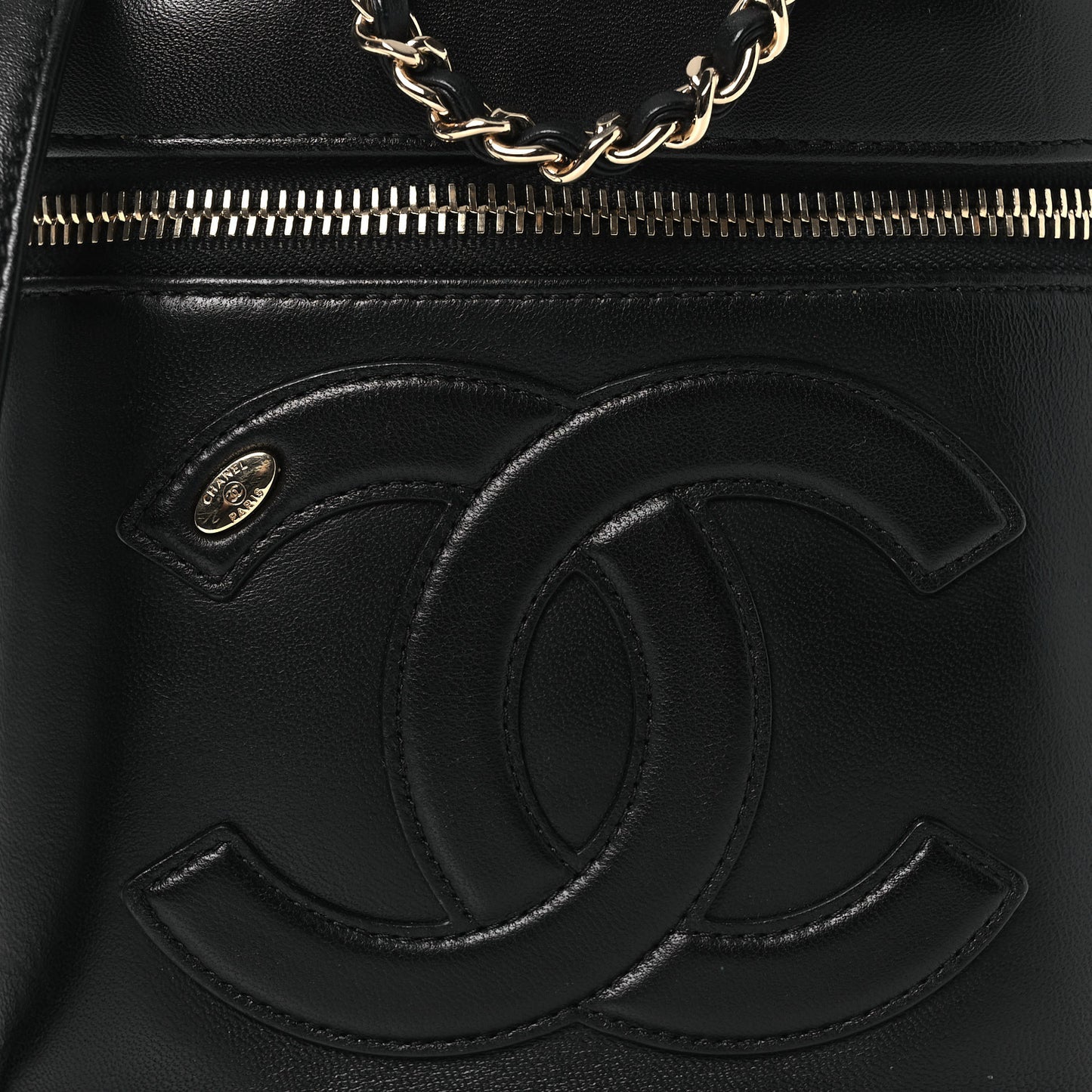 Lambskin Timeless Vanity Cosmetic Case Black
