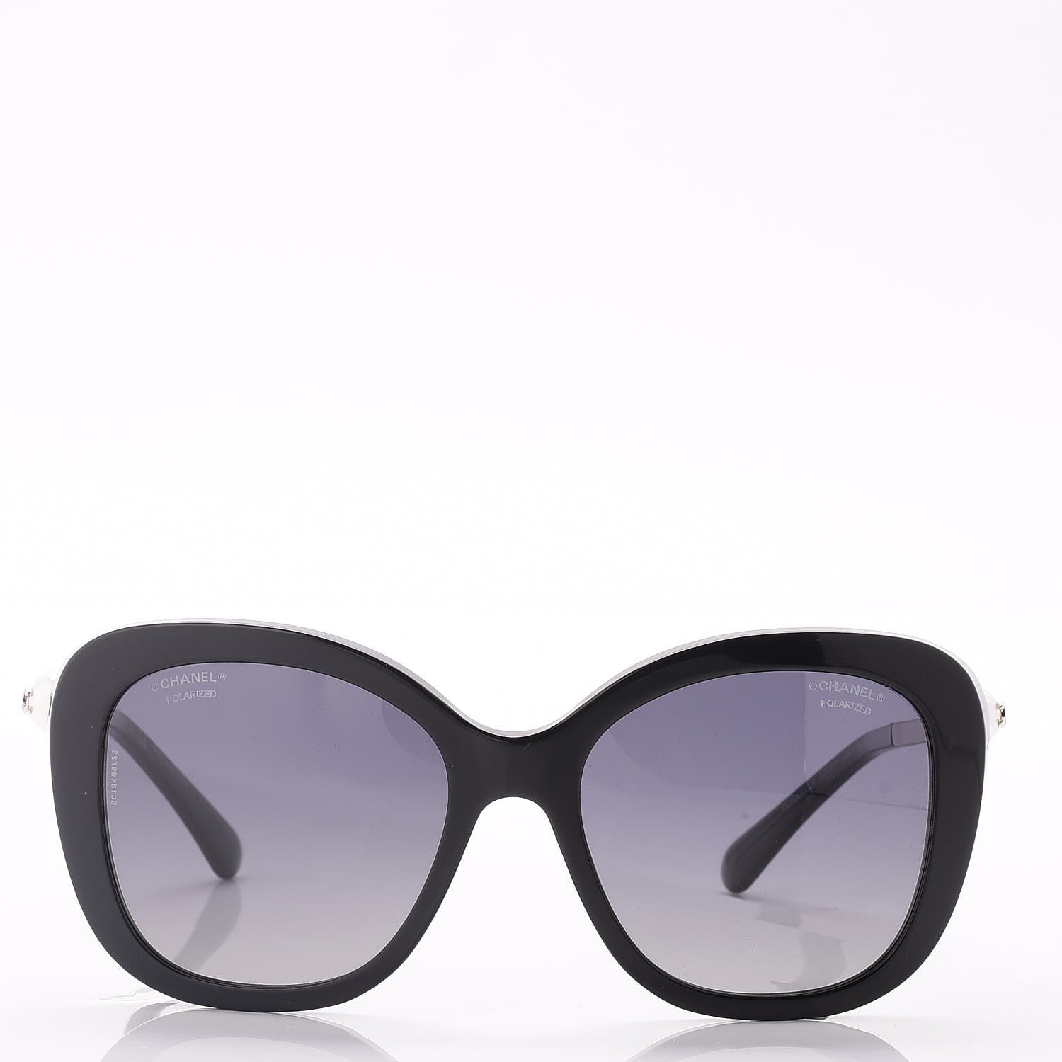 Chanel Acetate Polarized Butterfly Winter Pearl Sunglasses 5339-H-A Black 2 of 8