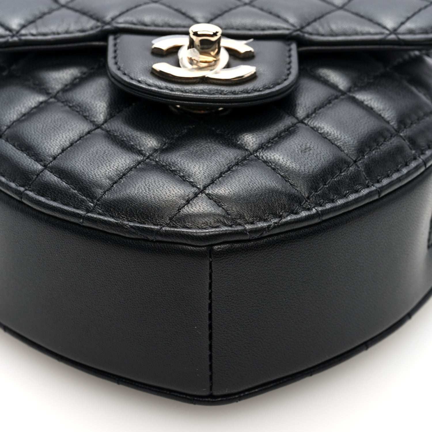 Chanel Lambskin Quilted CC In Love Heart Bag Black 9 of 10