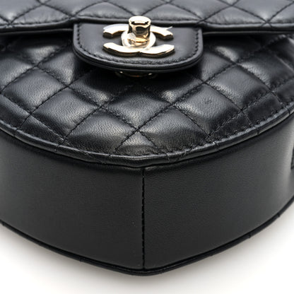 Chanel Lambskin Quilted CC In Love Heart Bag Black 9 of 10