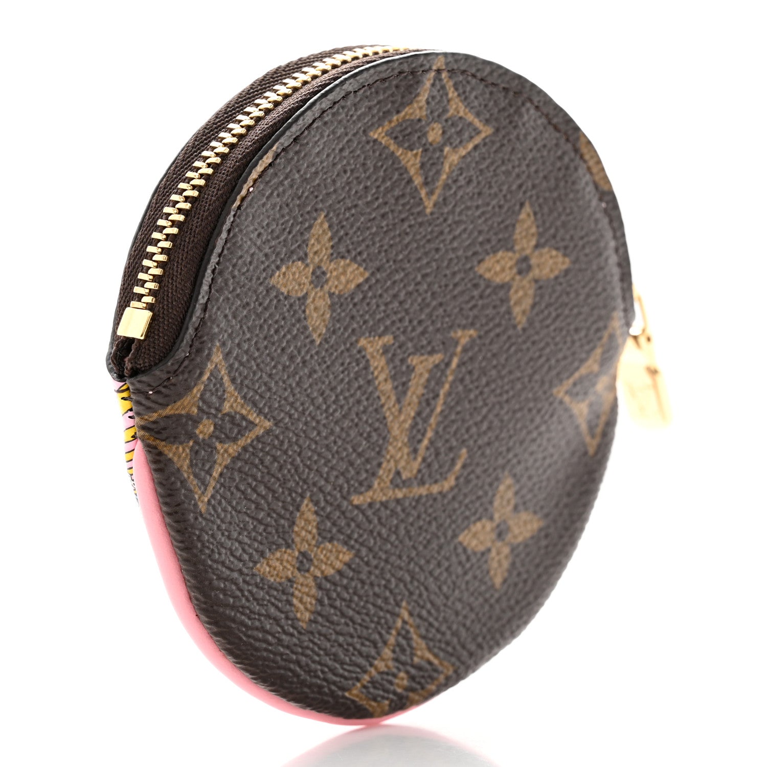 Louis Vuitton Monogram 2020 Christmas Animation Swing Ride Round Coin Purse Pink Poppy 3 of 8