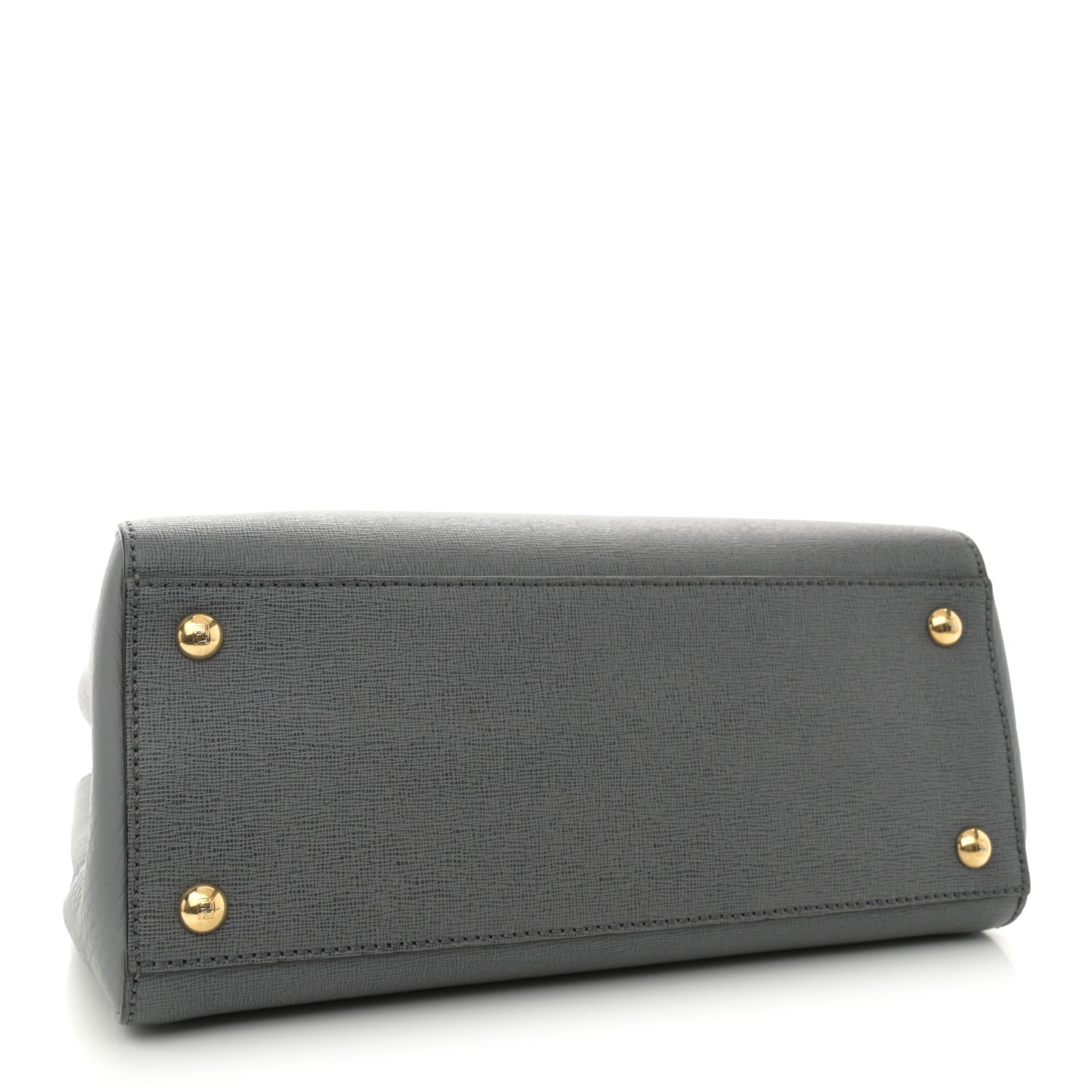 Fendi Vitello Elite Petite 2Jours Tote Grigio Grigio Chiaro 4 of 10