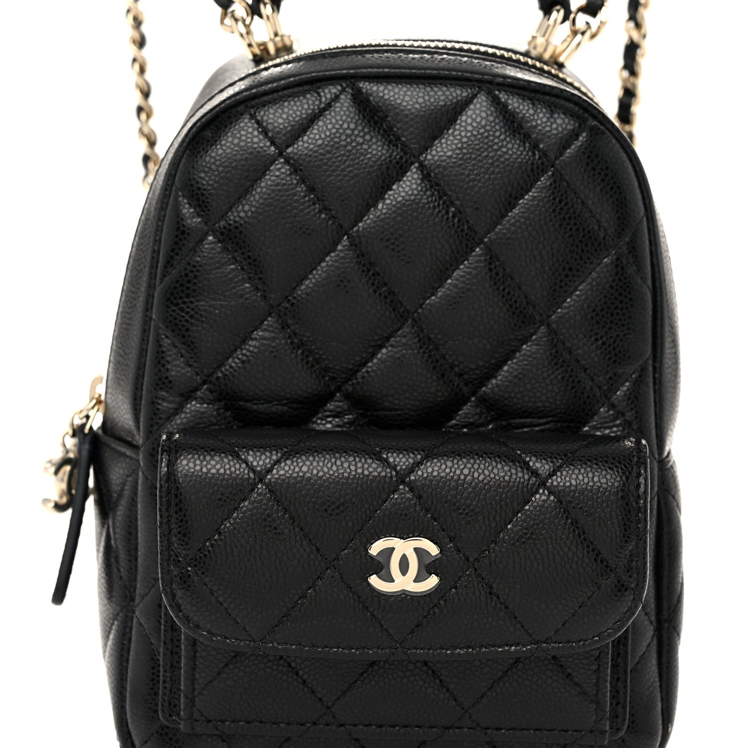 Chanel Caviar Quilted CC Mini Classic Backpack Black 8 of 11