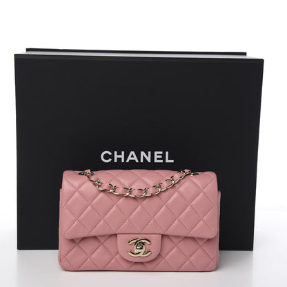 Chanel Lambskin Quilted Mini Rectangular Flap Pink 10 of 10