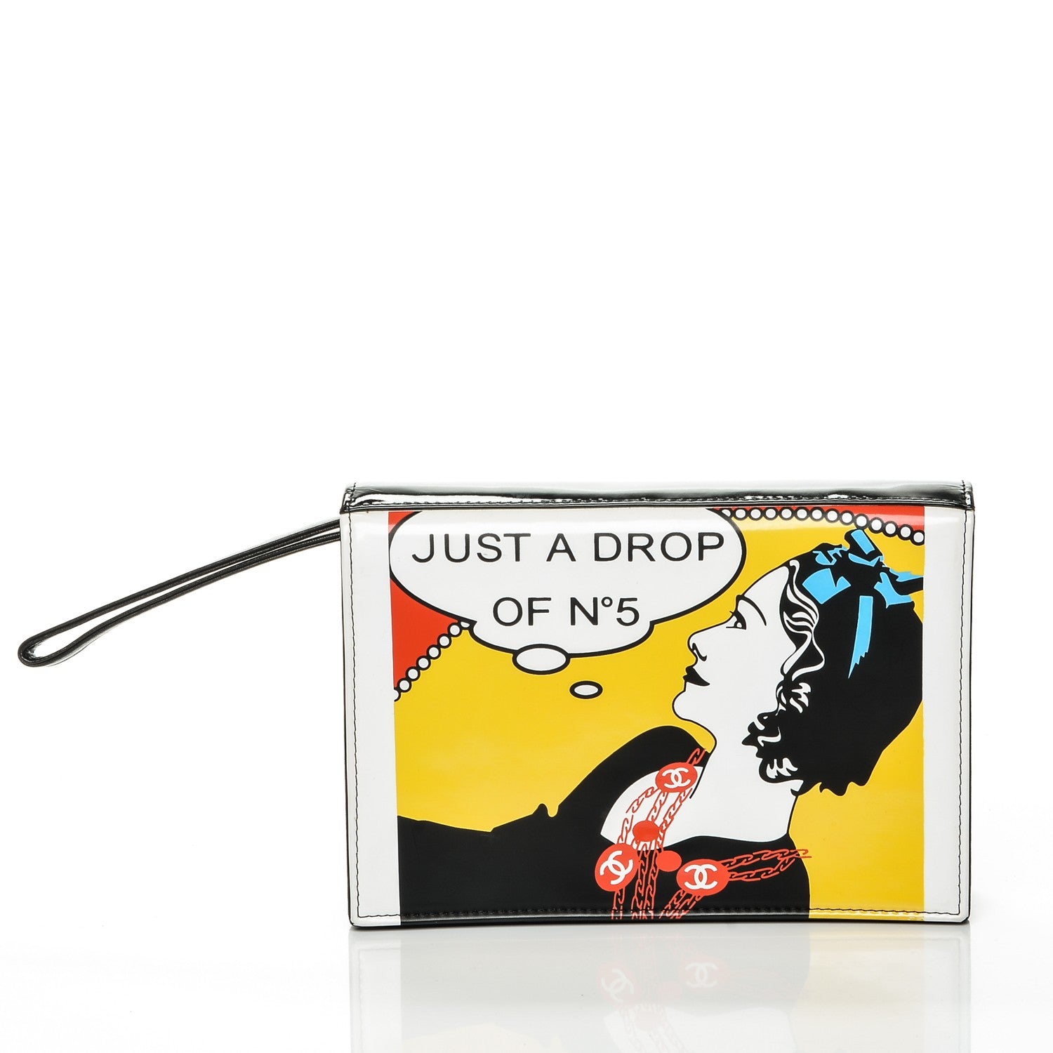 Chanel Patent Just a Drop of N°5 Comic Coco Clutch 7 of 7