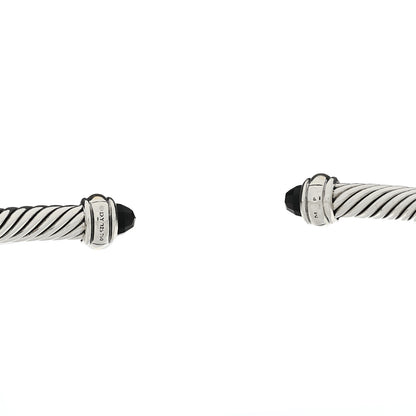 David Yurman Sterling Silver 18K Yellow Gold Black Onyx 4mm Cable Classics Bracelet 3 of 3