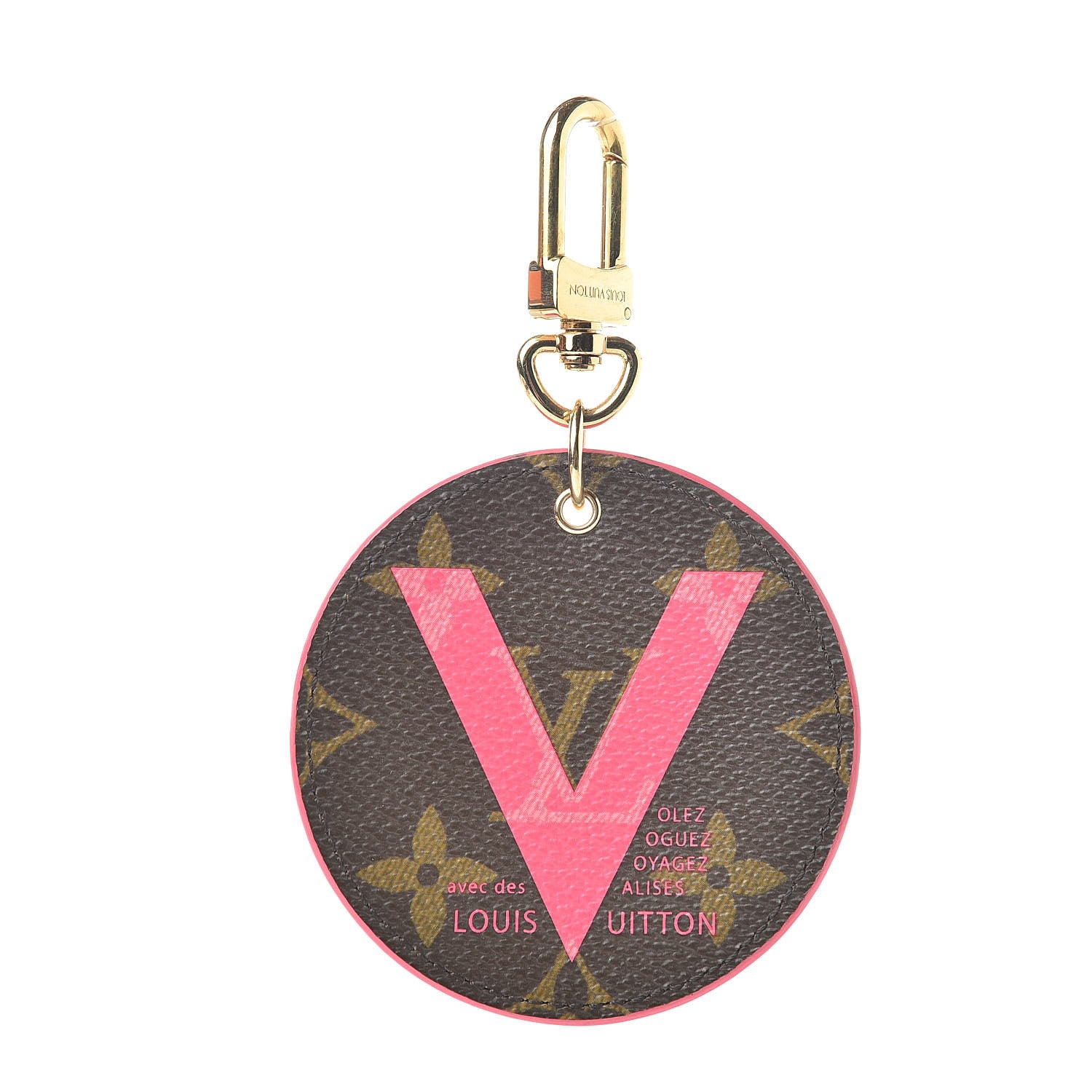 Louis Vuitton Monogram Illustre V Bag Charm Key Ring Grenade 1 of 4
