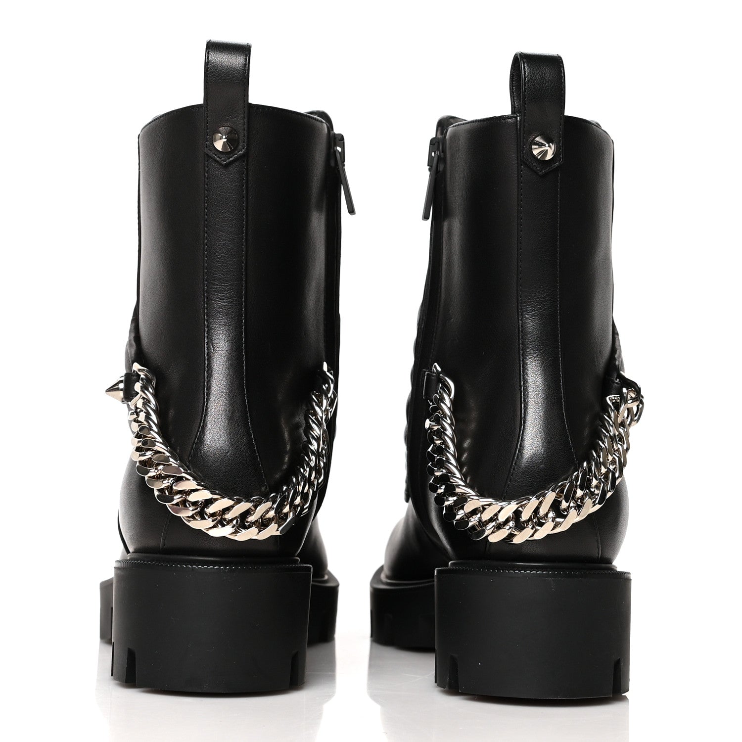 Christian Louboutin Calfskin Maddic Max Flat Boots 37 Black 5 of 9
