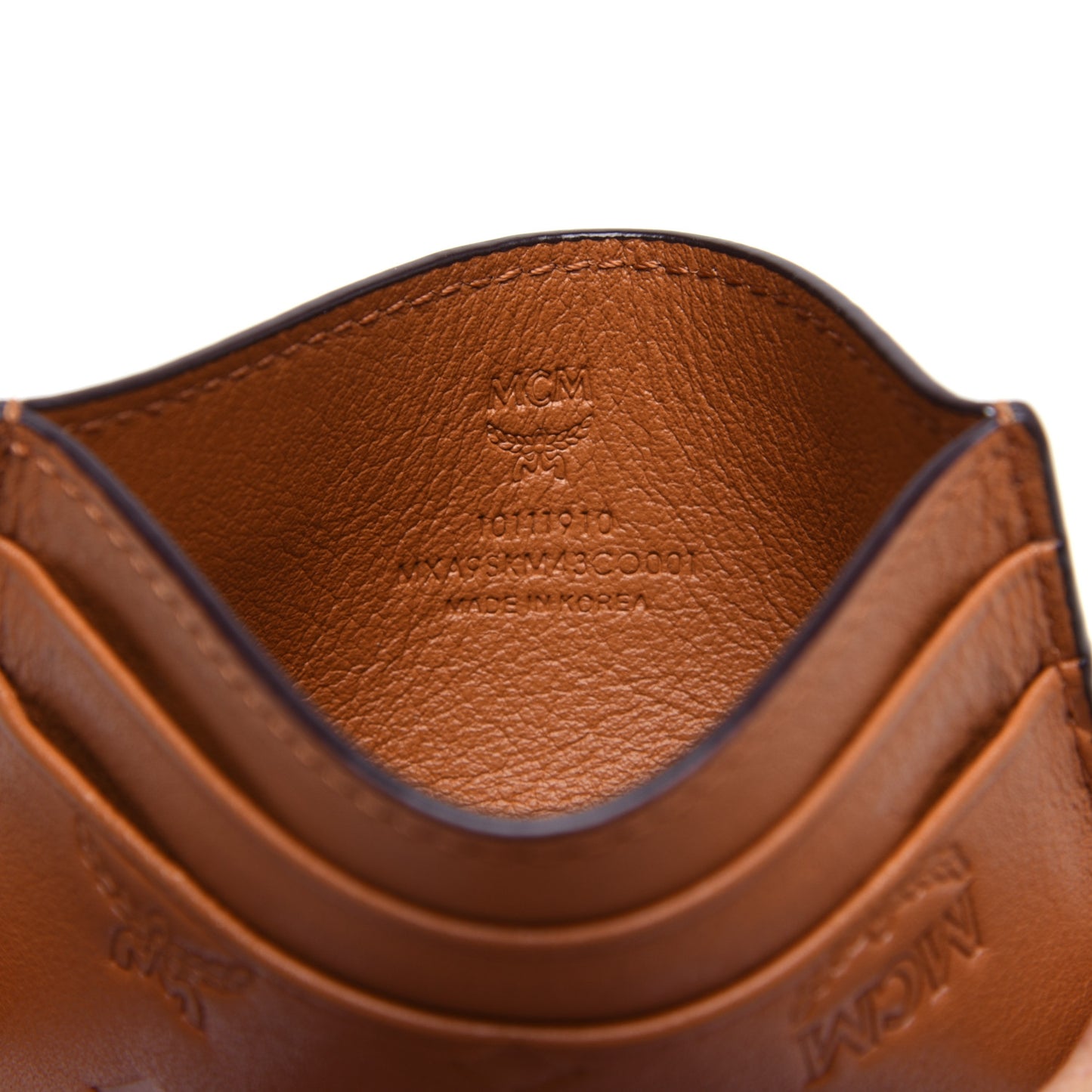 Calfskin Ottomar Monogram Mini Card Case Cognac