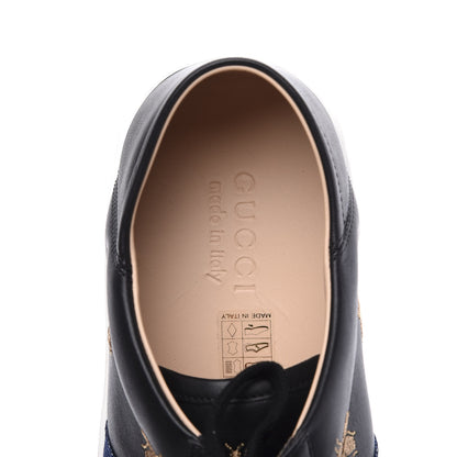 Gucci Calfskin Bee Star Embroidered Mens Sylvie Web Ace Sneakers 11 Black 8 of 11