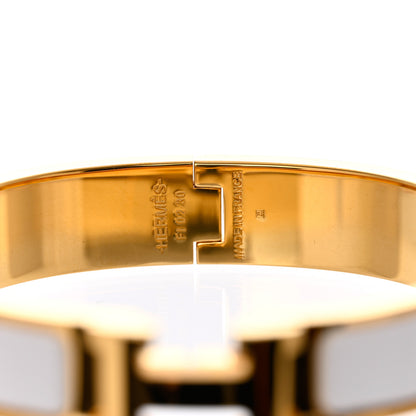 Hermes Enamel Narrow Clic Clac H Bracelet PM White 4 of 5