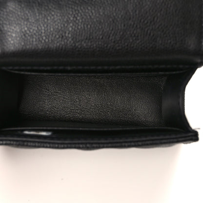 Chanel Caviar Quilted Chain Top Handle With Chain Black 5 of 9