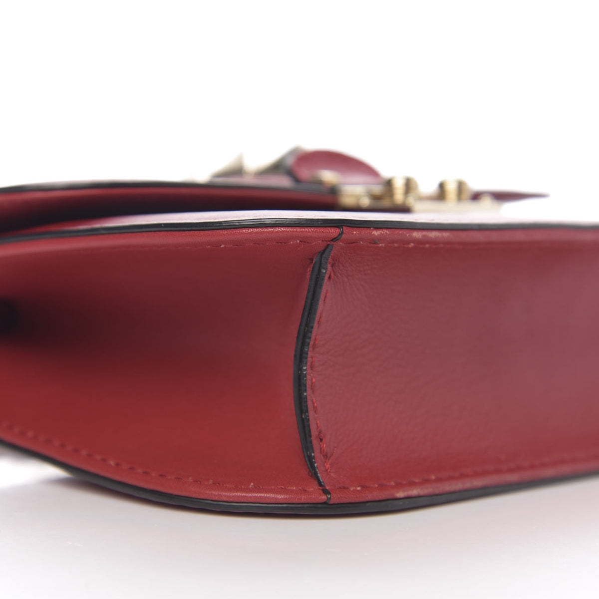 Valentino Garavani Vitello Small Glam Lock Rockstud Flap Red 6 of 8