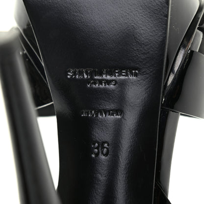 Saint Laurent Patent Tribute 105 Platform Sandals 36 Black 7 of 10