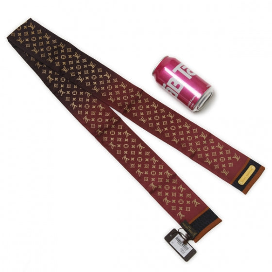 Silk Monogram Mirage Bandeau Bordeaux