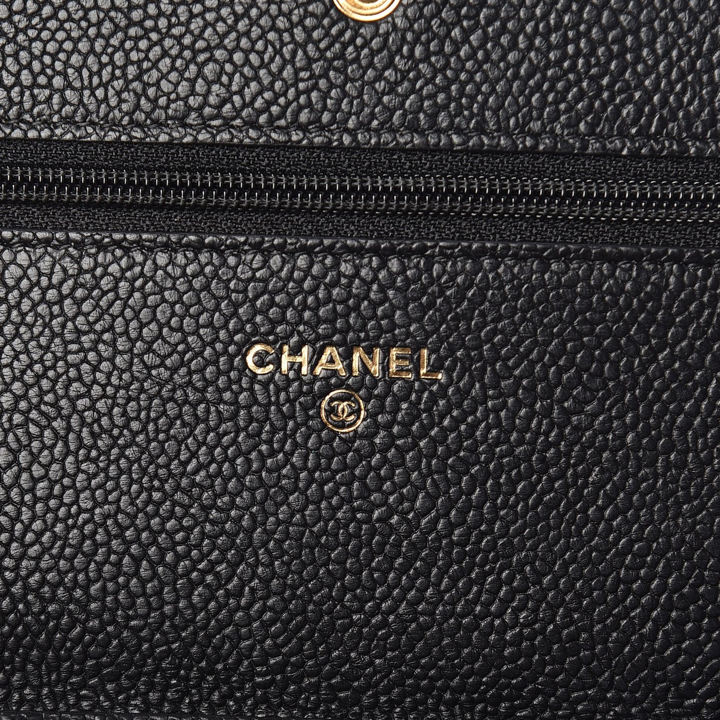 Caviar Quilted Boy Wallet On Chain WOC Black