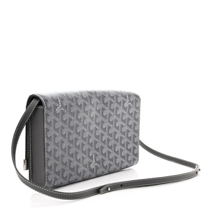 Goyard Goyardine Monte Carlo Bois Clutch With Strap Gray 3 of 12