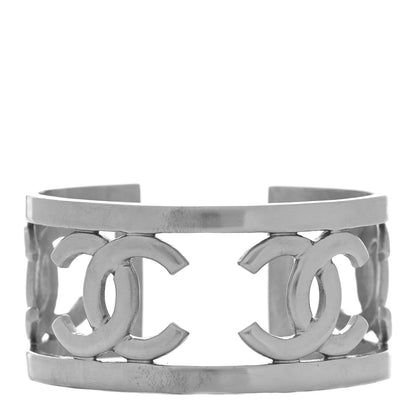 Chanel Metal CC Cuff Silver 1 of 4