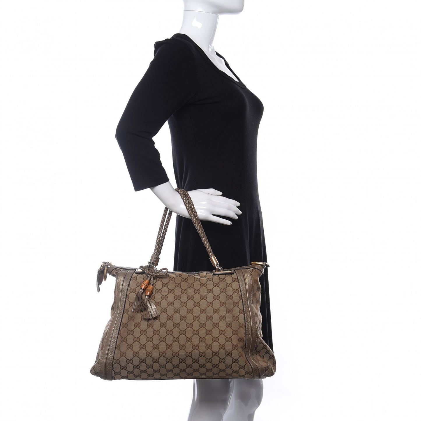 Monogram Medium Bella Tote Gold