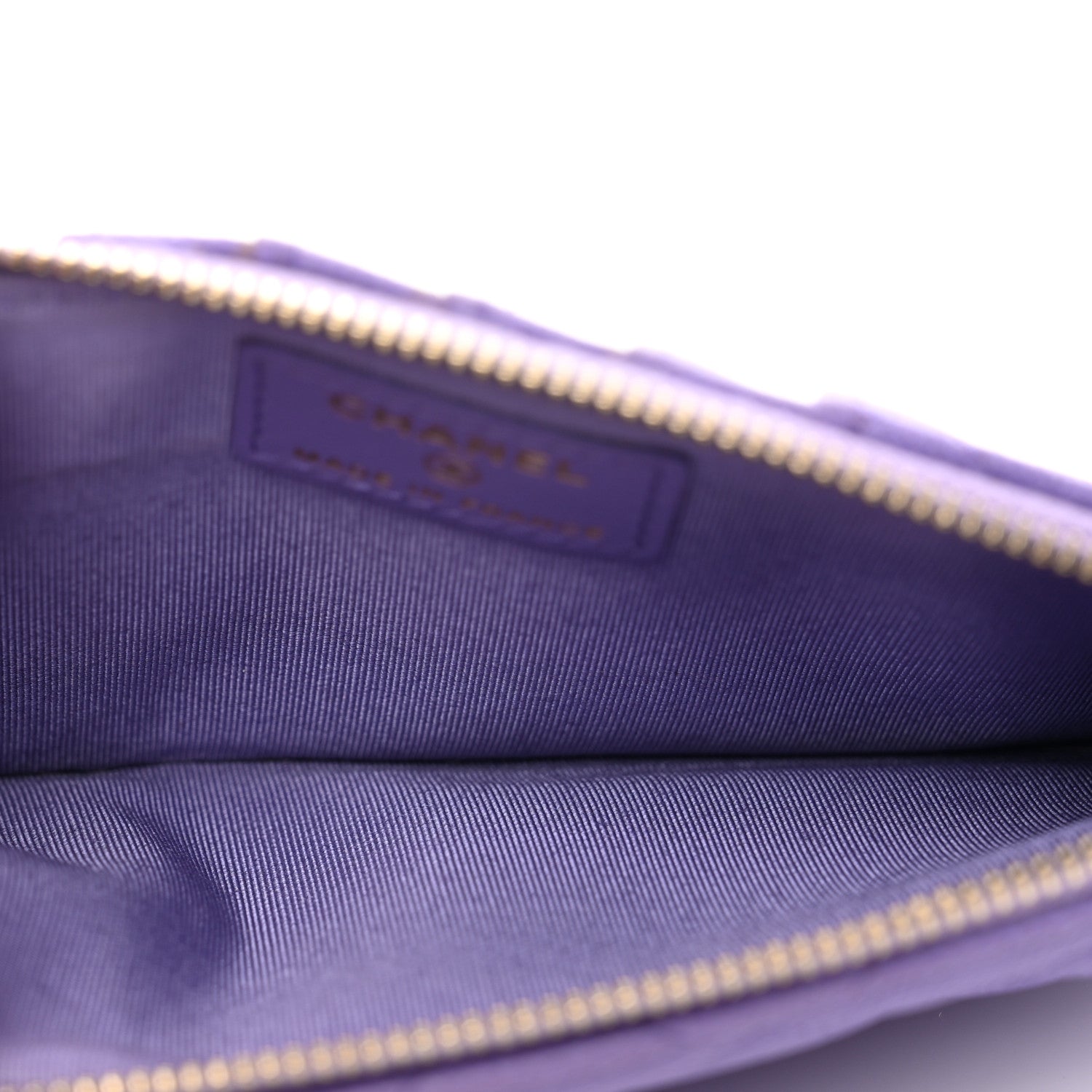 Chanel Caviar Quilted Classic Flat Wallet Pouch Purple 5 of 10