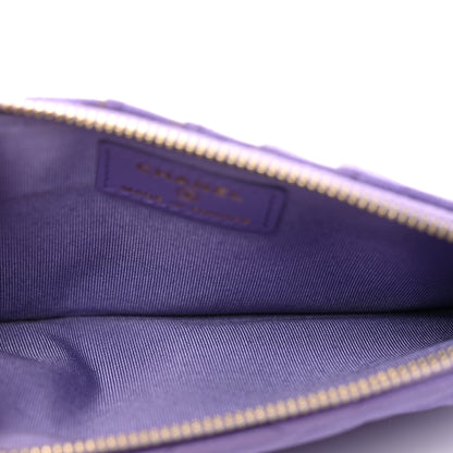 Chanel Caviar Quilted Classic Flat Wallet Pouch Purple 5 of 10