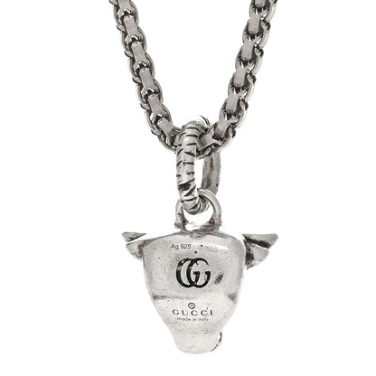 Gucci Sterling Silver Anger Forest Bull Head Necklace 4 of 4