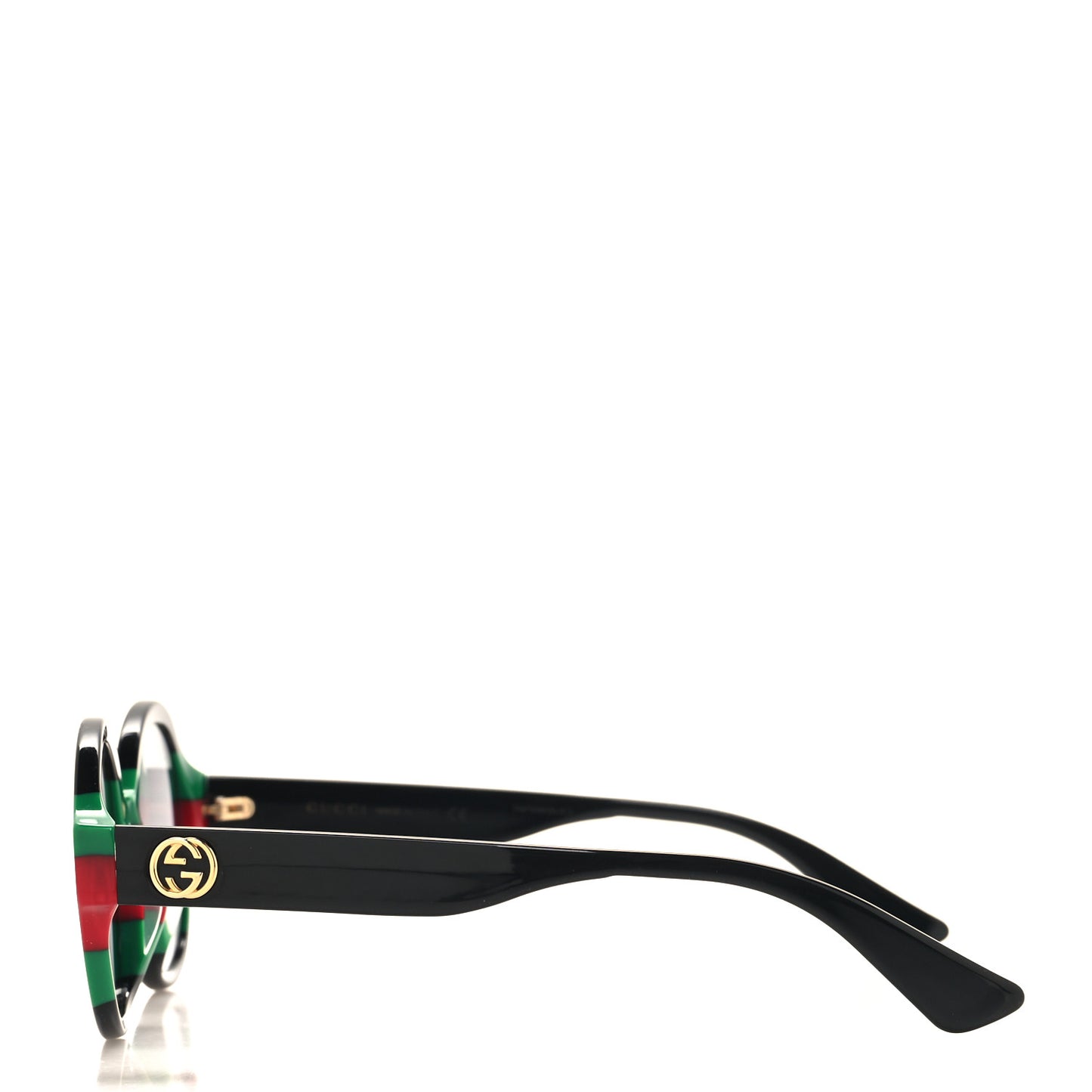 Round Web Sunglasses GG0280SA Black Green