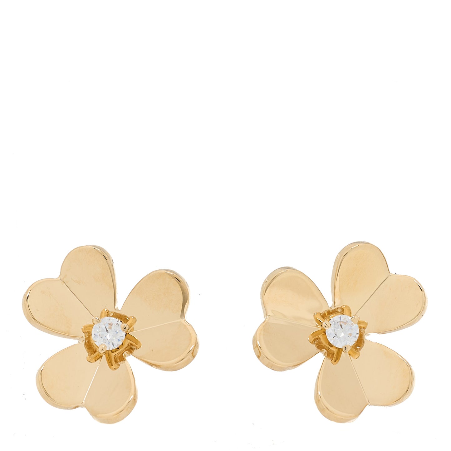 18K Yellow Gold Diamond Small Frivole Earrings