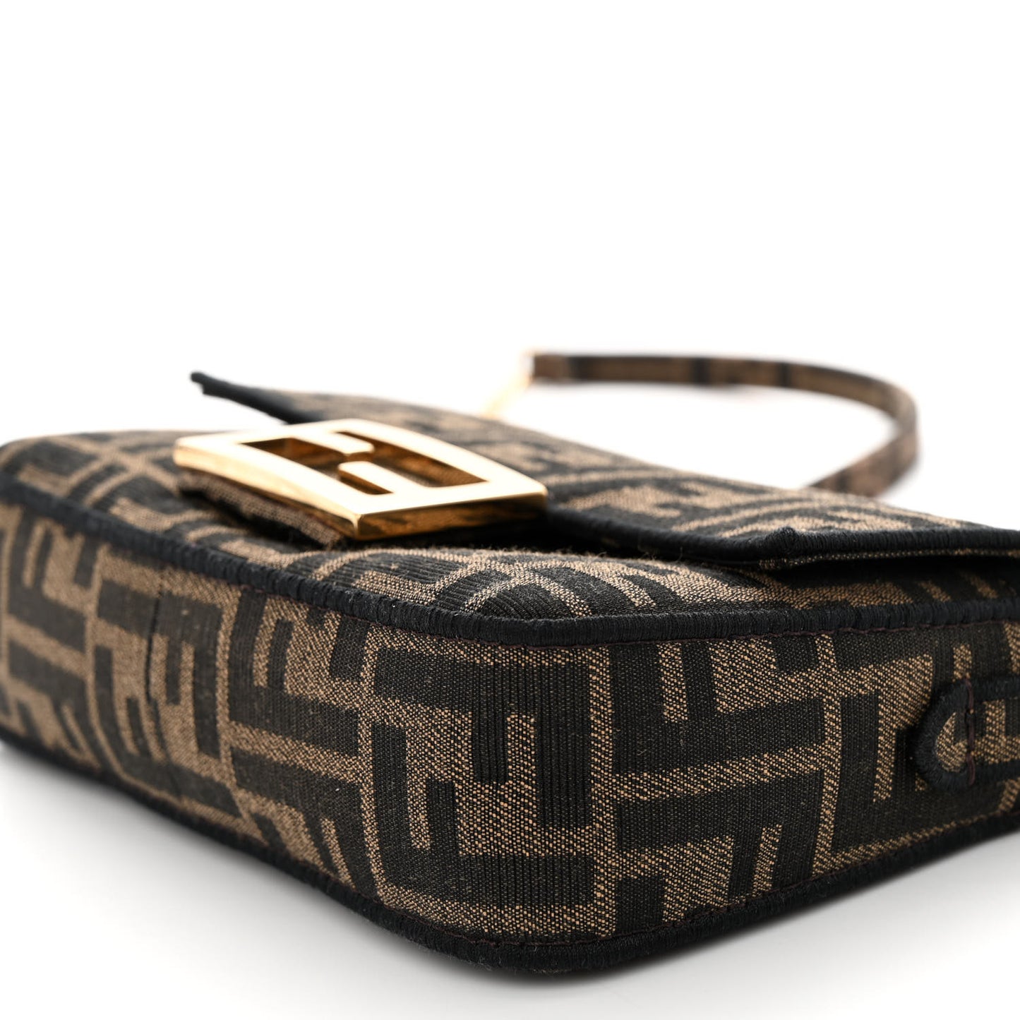 Fabric Jacquard FF 1974 Mini Baguette Tobacco Moro Black