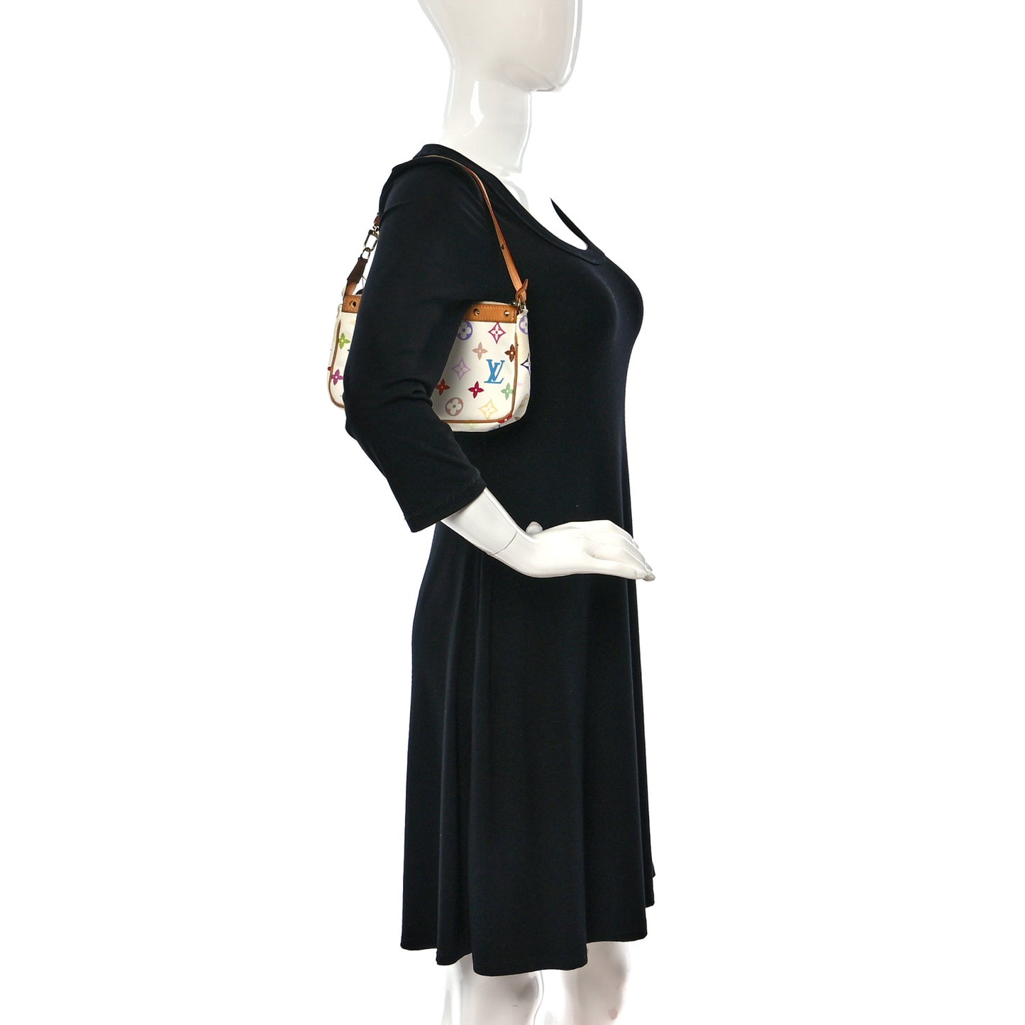 Monogram Multicolor Pochette Accessories White