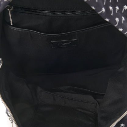 Saint Laurent Canvas Palm Tree Print City Backpack Black White 5 of 9