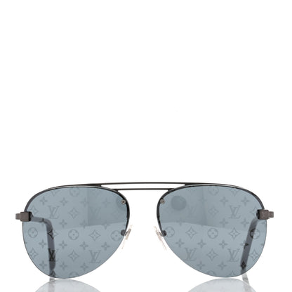 Louis Vuitton Monogram Clockwise Sunglasses Z1019E Dark Gun 2 of 8
