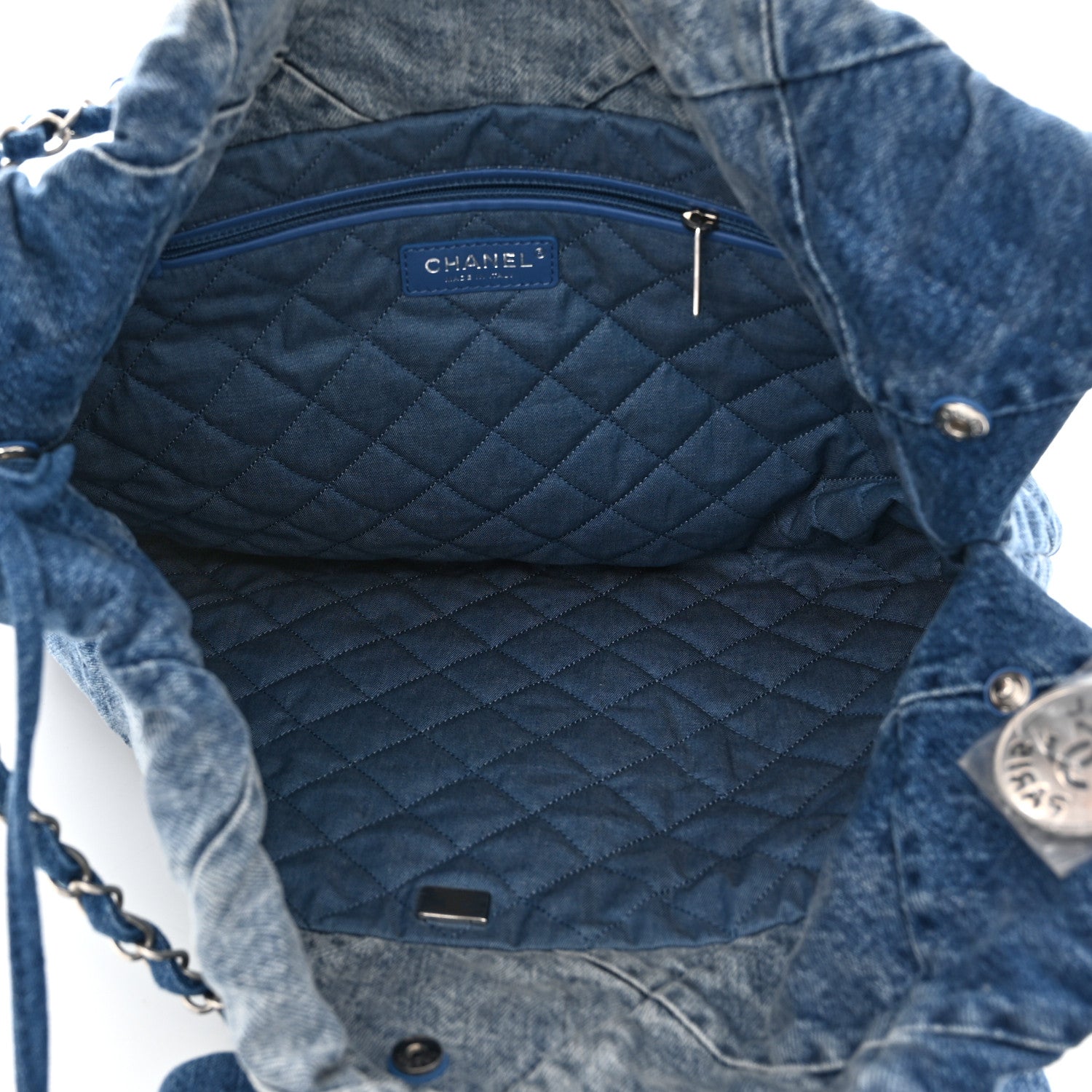 Chanel Denim Quilted Chanel 22 Blue 5 of 10