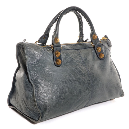 Balenciaga Chevre Giant 21 Gold Hardware Work Bleu Glacier 4 of 11