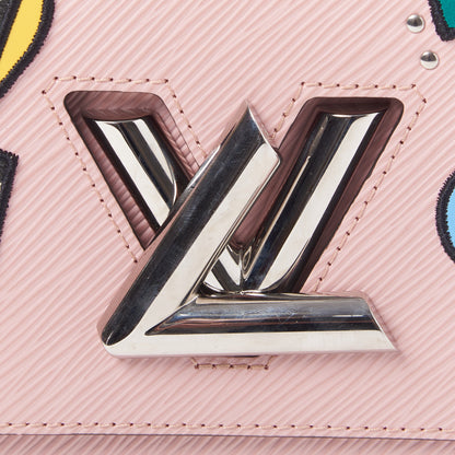Louis Vuitton Epi Travel Stickers Twist Shoulder Bag MM Rose Ballerine 8 of 8