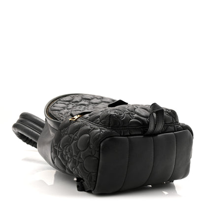 Louis Vuitton Lambskin Flower Quilted Palm Springs Backpack PM Black 4 of 10