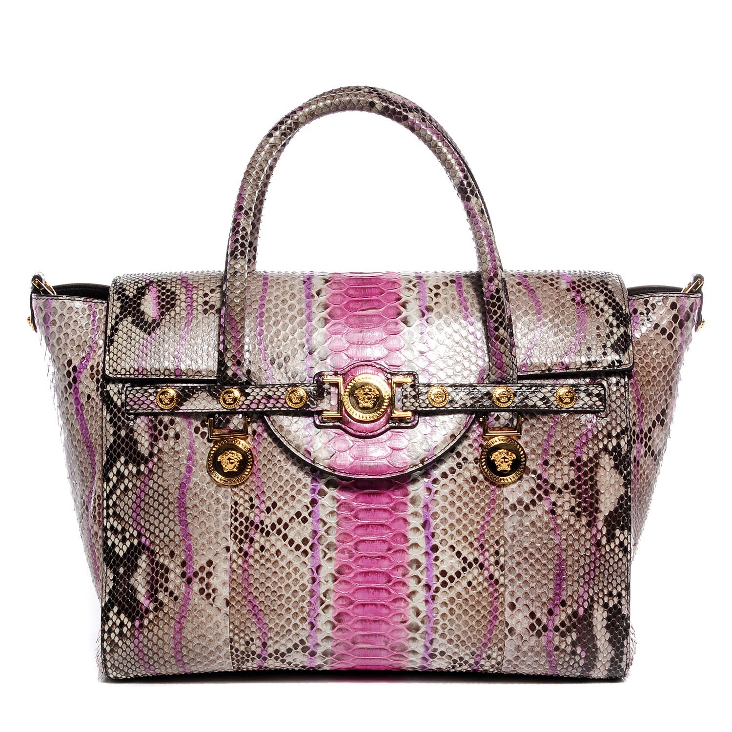 Versace Python Embossed Large Day Tote 1 of 7