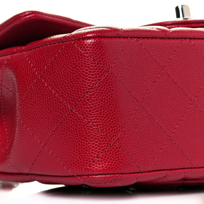 Chanel Caviar Quilted Mini Rectangular Flap Dark Pink 9 of 11