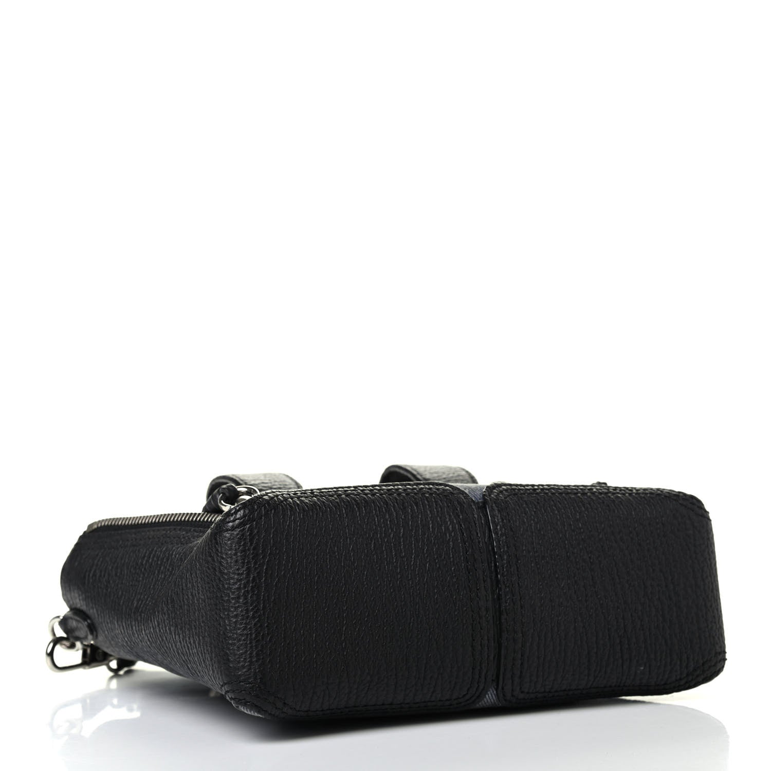3.1 Phillip Lim Textured Calfskin Denim Mini Pashli Satchel Black 3 of 4