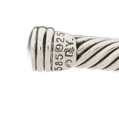 David Yurman Sterling Silver 14K Yellow Gold Blue Sapphire 5mm Cable Classics Single Station Bracelet 3 of 3