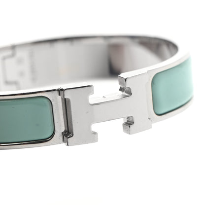Hermes Enamel Narrow Clic Clac H Bracelet PM Lagoon 5 of 5