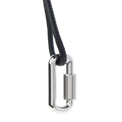 Hermes Palladium Kelly Curiosite Charm Pendant Necklace Black 7 of 9