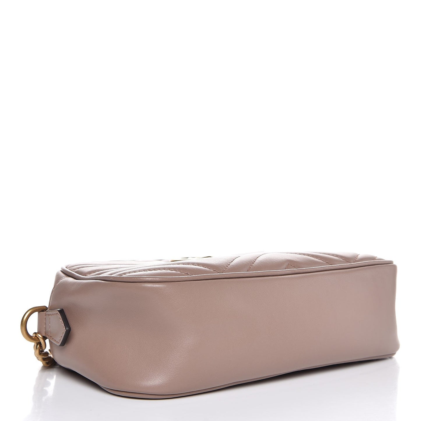 Calfskin Matelasse Small GG Marmont Chain Shoulder Bag Taupe