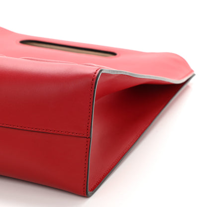 Gucci Calfskin Embossed Medium XL Tote Red 6 of 6