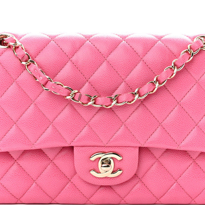 Chanel Caviar Quilted Medium Double Flap Pink 8 of 12
